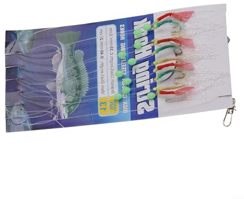 Filteilect Sabikis Rig Bait for Herring Fishing, 10-Piece Hook Rig Set with Stainless Steel String Hooks, Compatible with Mackerel, Smelt, Sardines(13#)