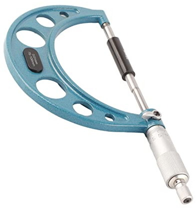TOPINCN Micrometro per Esterni Ad Alta Precisione in Acciaio Inossidabile per la Misurazione Precisa dello Spessore con Chiave, Ideale per gli Operatori di Macchinari (75-100 mm)