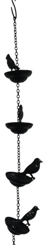 OPIGJUFD Catena da Pioggia Pluviali di Ricambio, deviatori for Acqua piovana da Giardino, Tazze Raccolta dell'Acqua for la casa, vasche for Uccelli, Catene for grondaie, versamento(Length 80cm)