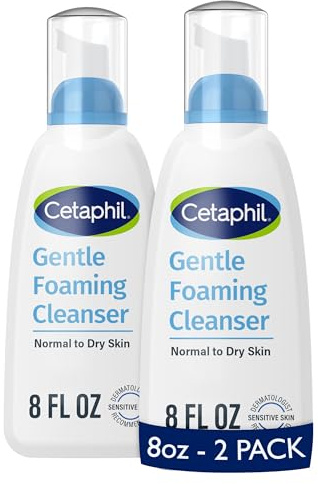 Gentle Foaming Cleanser (Pack of 2) - Gently Cleanses without Leaving Skin Dry or Tight - Rich Airy Lather - For All Skin Types - Fragrance Free & Suitable For Sensitive Skin 8oz