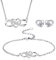 LYL.Adorer Schmuckset Silber 925 Damen,Halskette Armband Ohrringe Unendlichkeit,Geschenk für Sie