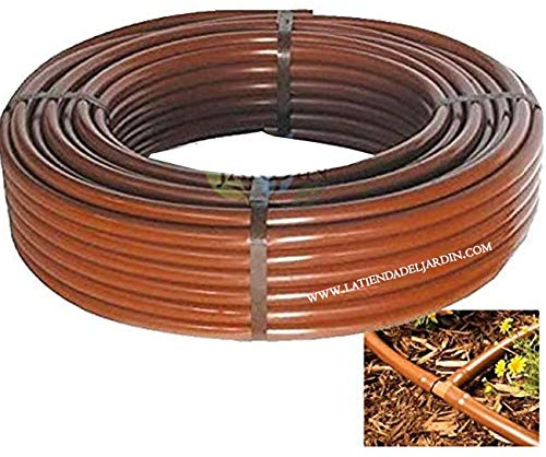 Suinga Tubo irrigazione a goccia 16 mm, senza goccia, 100 metri, marrone