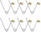 INCREWAY Zeltstangen-Clips, 8 Stück, Kajak-Paddel-Feder-Clips, Karbonstahl, Zeltstange, Druckknopf-Federklemmen für Camping, Kajak, Paddel, Zeltstange, 8 mm Knopf