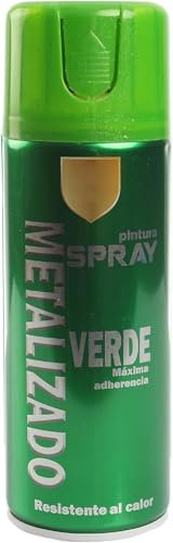MORE FREE-Pintura Spray Metalizado Verde Brillo Multicolor Profesional 400ml Adecuado Metal Madera y Plástico Pack de 1 unidad