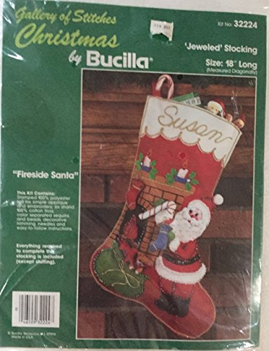 Christmas by Bucilla 'Jeweled' StockingFireside Santa
