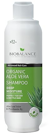 BioBalance Organic Aloe Vera Shampoo | 330ml | Hydrating Shampoo for Dry Hair | Deeply Moisturising Haircare | Strengthen Brittle hair | Anti Dandruff | Sulphate Free