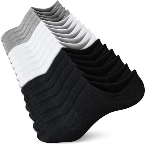 wernies Low No Show Short Socks Women Thin Non Slip Invisible Loafer Ankle Low Cut Socks 8 pairs mix of color