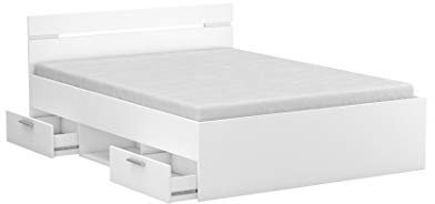 3406MF Cama MATRIMONIAL con CAJONES Alaska - Blanco