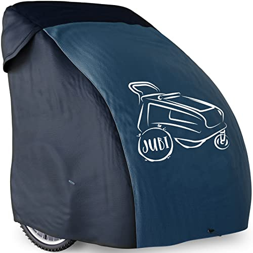 Jubi® Skydd cykelsläp, blå, tvåsitsig/ensitsigt och helt väderbeständigt – hopfällbart garage, cykelsläp, universellt anpassningsbart