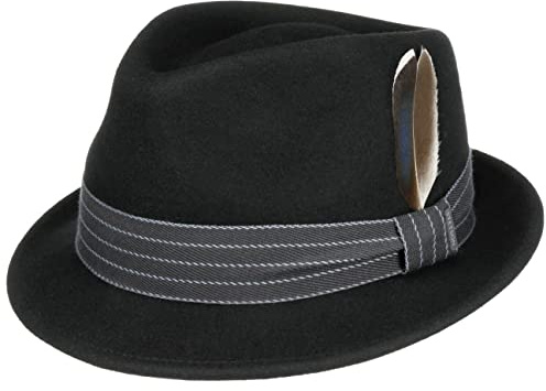 STETSON Norborne Trilby hatt ullfilt Asahi Guard ihopvikbar hattband tyg Unisex Host Vinter