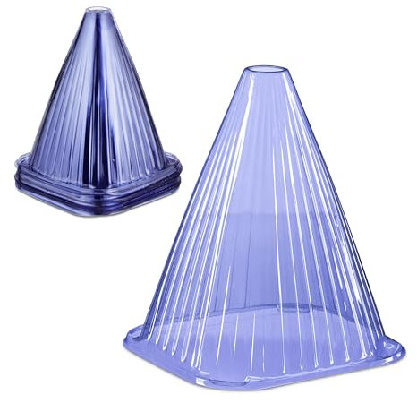 Relaxdays Protezioni per Piante, Set da 32 Coni Protettivi Antilumaca, Anti Gelo, Piantine, HLP: 22x19x19 cm, PVC, Viola