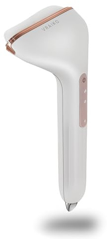 VRAIKO Aurora-X Handheld Gua Sha Device, White Jade Neck Face Massager with Red Light Therapy, Thermal, Vibration and Massage Tail, for Face Sculpting Anti-Aging and Relaxation at Home