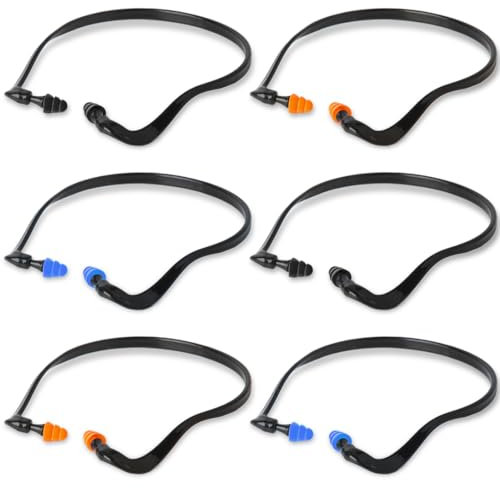 XYTAHDM Lot de 6 bouchons d'oreille pour concert, protection contre le bruit, protection auditive, réutilisables, réduction du bruit, pour festival, avion, travail, musique, moto, musicien