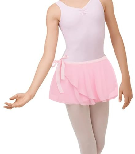 TSUOUKL Falda de Danza Ballet para Niña Falda Gasa de Patinaje Artístico Cintura Elástica Falda Corta Baile Gimnasia Traje de Bailarina Dancewear