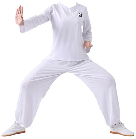 Unisexe Kung Fu Tai Chi VêTements,Unisexe Martiaux Ensemble Femmes Hommes,VêTements d'arts Martiaux,Facile à Porter Et RéSistant,Convient Aux Exercices Matinaux