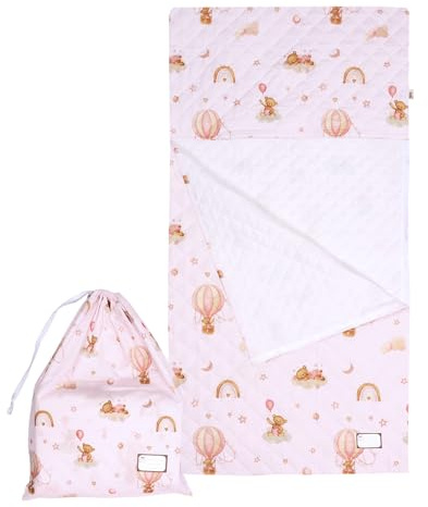 PERLETTI Saco de Dormir Niños Jardin de Infancia Tog 1.5 - Alfombrilla de Siesta Infantil para Viaje Camping - Saco Cama Niño Niña Ligero con Bolsa - 70x140 cm