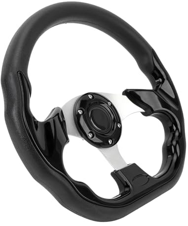 SALALIS SALALIS Car Steering Wheel Racing 13 PU Impact Proof Enhanced Grip for Racing Sports Fits Most Vehicles (Blue) (Blue) (Black)