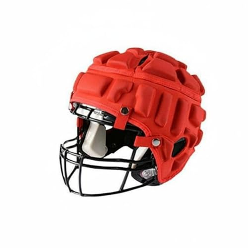 Qianly Copertura Casco da Football Americano Anti-Graffio Protezione Casco da Football Americano Resistente Paracapo per Allenamento , Rosso
