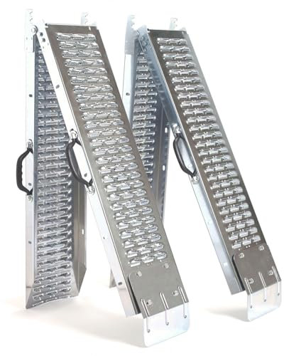 IDMarket - Set de 2 rampes pliables galvanisées spécial chargement