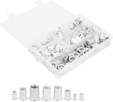 175st aluminium nitmutterinsatsmutter tillbehörssats M3 M4 M5 M6 M8 M10 M12 gängade insatsmuttrar