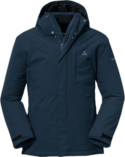 Schöffel Herren Insulated Jacket Bastianisee M, funktionale Winterjacke mit abnehmbarer Kapuze, wasserdichte und windabweisende Outdoor Jacke aus 4-Wege-Stretch, navy blazer, 52