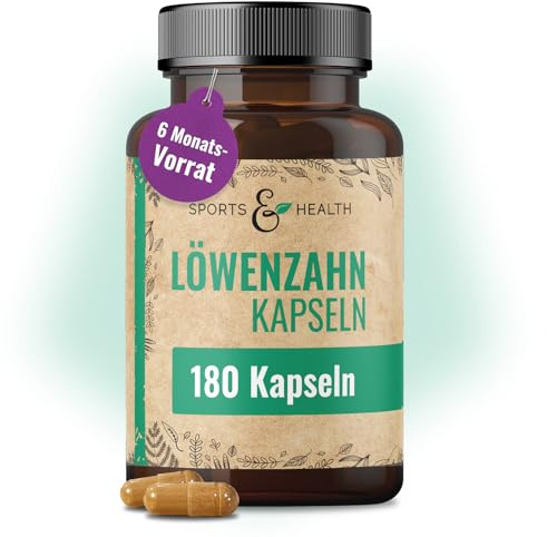 Löwenzahn Kapseln - 180 Kapseln - Löwenzahn Extrakt - Löwenzahnwurzel Löwenzahn Kur - Löwenzahnextrakt - löwenzahnwurzelextrakt