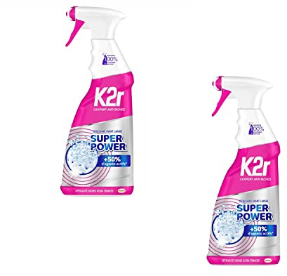 K2R Set med 2 Super Power 550 ml pistoler - fläckborttagare före tvätt