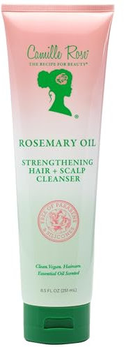 Camille Rose Rosemary Oil Strengthening Hair and Scalp Cleanser, Vegan, Essential Oil Scented, 251 ml