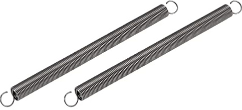 QUARKZMAN 150mm Libero Lunghezza Doppio Gancio Tensione Molla x 2 Pezzi Metallo Estensione Elicoidale Molla Spirale per Industriale Macchine, [Nero]