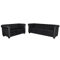 BaraSh Chesterfield-Sofas 2-Sitzer und 3-Sitzer Kunstleder Schwarz Schlafsessel Mit Bettfunktion Schlafsofa Klein