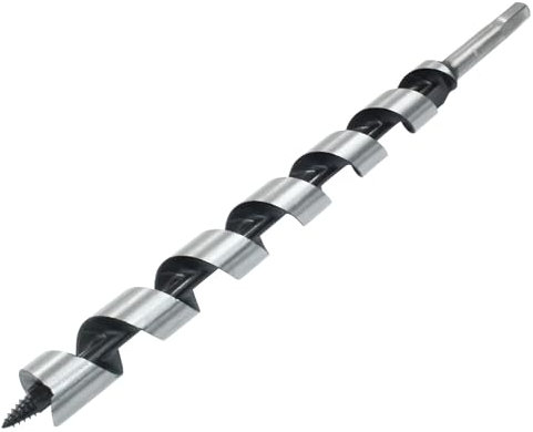 Cjueiom Wood Auger Drill Bit, 25mm x 350mm Hex Shank Ship Auger Bit, Cuts Shallow and Deep Holes in Wood, 1 Piece