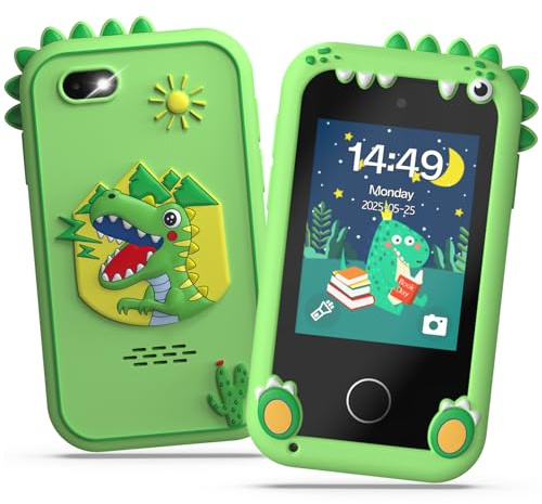 Téléphone Enfant Smartphone Jouets Enfant Écran Tactile 2,8 8GB Carte SD