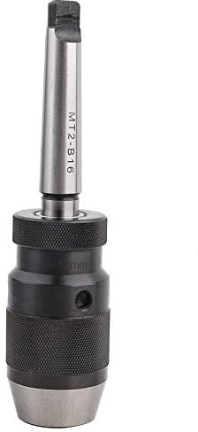 Portabrocas autoblocante de ajuste automático, 1 portabrocas de torno sin llave autoajustable de acero de 113 mm y 1/2 y eje MT2B16