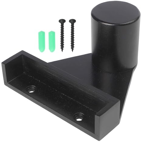 Estante triangular de billar con soporte de pared y soporte de tiza para configuración organizada de sala de juegos (negro)