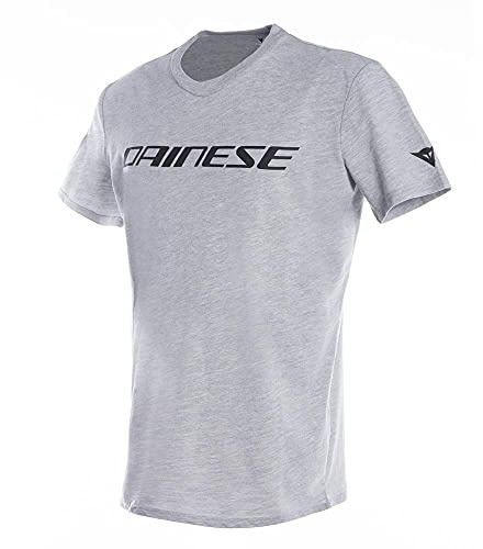 Dainese Unisex Erwachsene Dainese T-shirt T shirt, Grau-melange/Schwarz, 3XL EU