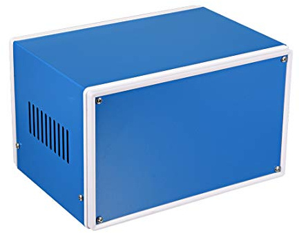 Sourcingmap Metal Blue Project Junction Box Enclosure Case 180 x 130 x 110mm/7.09 x 5.12 x 4.33inch