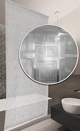 Bathroom Shower Curtain Roller Blind Extra Long, 4 Width Sizes (Wide 80 x Drop 240cm)