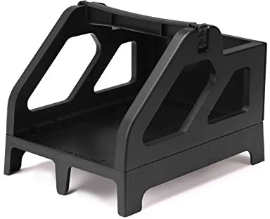 MUNBYN Label Holder for Rolls and Stack Fan-Fold Labels, ILH01, Black