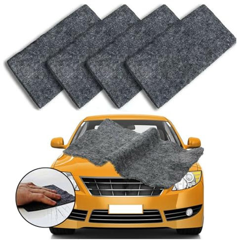 Rimuovi Graffi Auto Panno, 4Pcs Panno Rimozione Graffi Auto, Panno Nano Sparkle per la Riparazione di Piccoli Graffi, Macchie, Graffi Sulle Unghie, Cura Dell'Auto