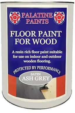 Floor Paint for Wood - Solid Satin Finish, Interior and Exterior, Hard Wearing (Core Grey, 2.5 Litre)