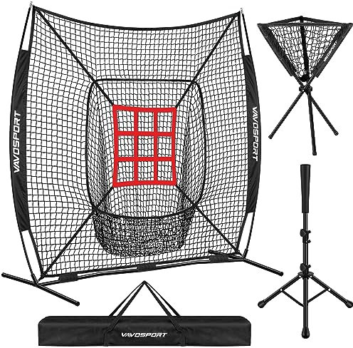 Baseballnetz-Set – tragbares Softball- und Baseballnetz zum Schlagen und Pitching, Baseball-Schlag-T-Shirt, Ball-Caddy, Schlagzone, Baseball-Trainingsgeräte für Erwachsenensport, Jugendpraxis
