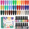 Gel Nagellack Set, Phoenixy 21 Farben UV Nagellack Set Gel mit Unterlack, Überlack, Matte Überlack Geschenke für Frauen