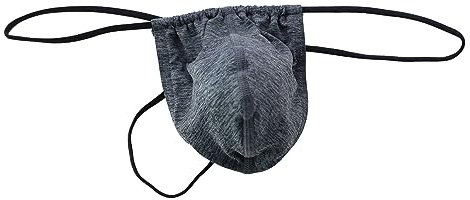 Drelaar Men's Sexy U Convex Comfort G-String Soft Stretch Underwear T-Back Large Dark Grey