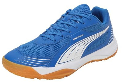 PUMA Unisex Solarflash III Indoor Court Shoe, Team Royal White, 43 EU
