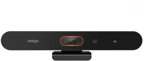 IMAGO 4K webbkamera UC100PRO för PC – 4K webbkamera med mikrofon – USB-webbkamera 1080p – Echo Cancellation & Brusreducering – 94° Visa för möte/onlinekurser/zoom/YouTube