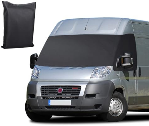 Opaltool Bâche de Protection Thermique Camping Car pour F-iat Ducato/P-eugeot Boxer/C-itroen Jumper 2006-2024, 600D Imperméable Housse Extérieure pour Pare-Brise Avant