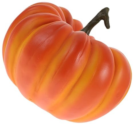 VANZACK Künstlicher Kürbis aus Kunstharz mit Realistischer Form und Handgefertigtem Design Dekorative Herbstdeko für Halloween Atmosphäre im Innen und Außenbereich
