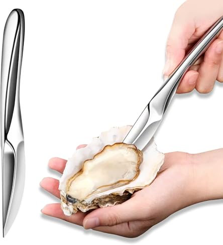 1 pezzi Coltelli da ostriche in acciaio inox, Coltelli da ostriche, coltello per ostriche, Coltello Ostriche, Apri Ostriche, Adatto per aprire vari crostacei come capesante, vongole, cozze e ostriche.