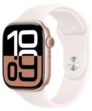 Apple Watch Series 10 (GPS, 46MM) Case Oro Rosa in Alluminio con Cinturino Sport Rosa Gara, S/M (Ricondizionato)