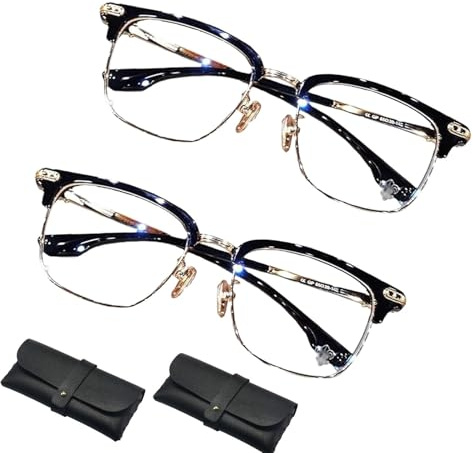 Surmoby Vision Pro Glasses, Surmoby Pro Multi-focal Reading Glassess, Anti-Blue Multi-focal Adjustable Reading Glasses for Men Women Seniors (2pcs)